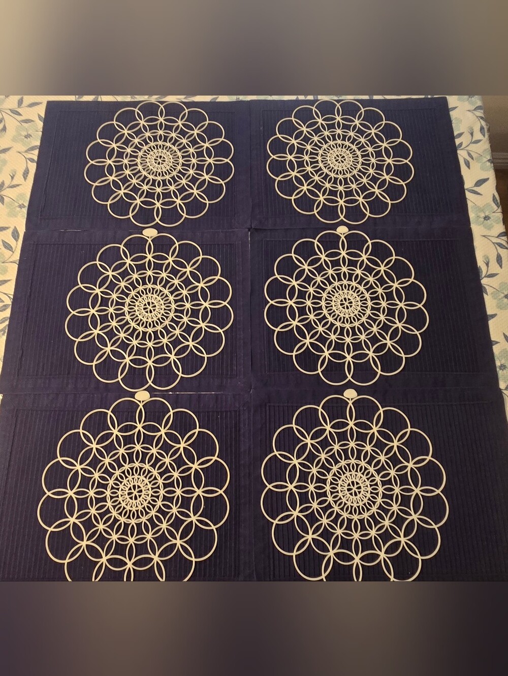 Set of 6 Vintage Tupperware Plastic Lace Doilies/Placemats White